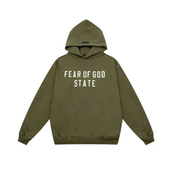 Essentials Clothing Olive Green Hoodie